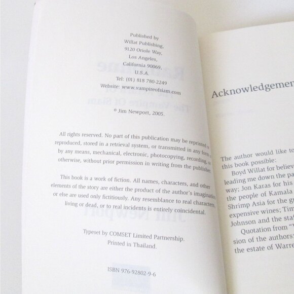 Jim Newport 3 Paperback Book Lot Vampire Of Siam Series Reckoning Ramonne 2000s - Picture 7 of 13